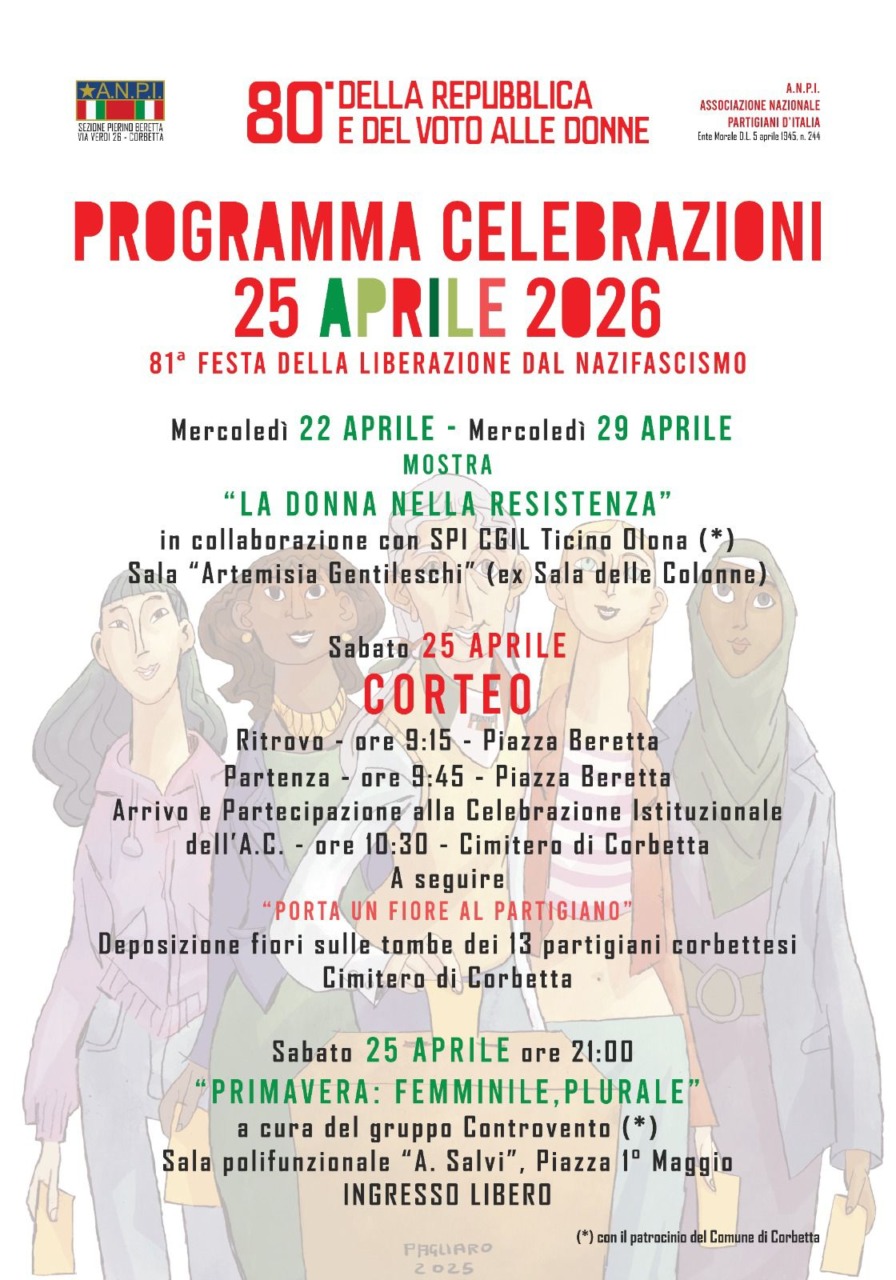 L’Anpi di Corbetta celebra la festa della Liberazione con eventi speciali