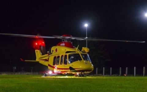 Scontro frontale sulla SS 494: elisoccorso in azione
