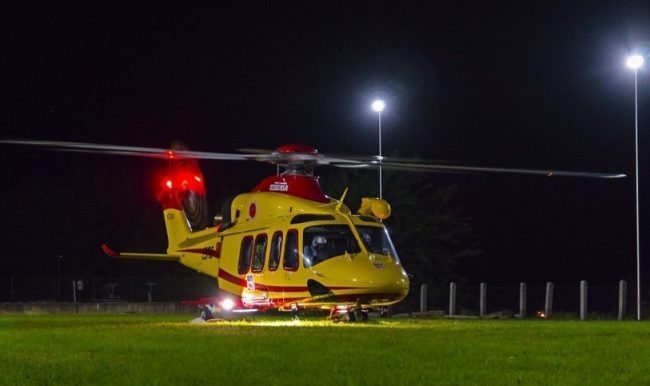Scontro frontale sulla SS 494: elisoccorso in azione